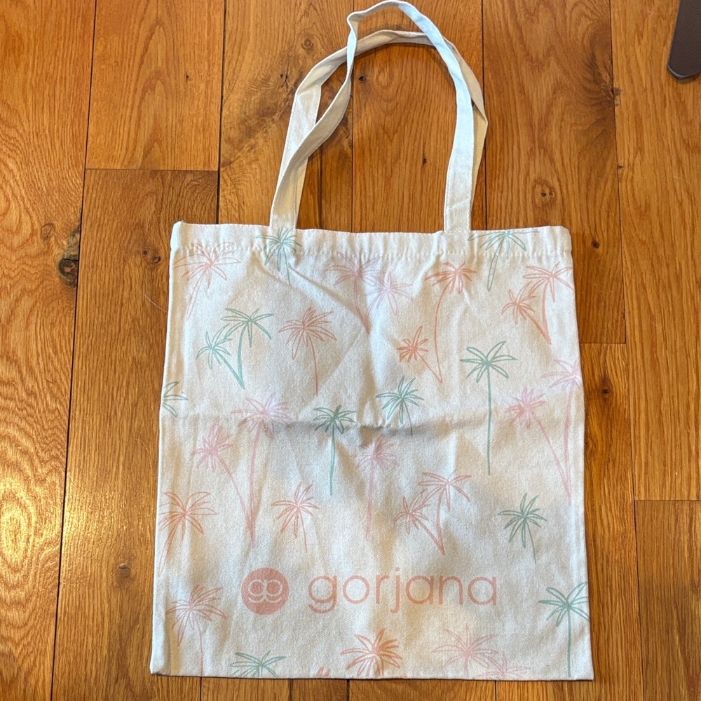 Gorjana canvas palm print tote
